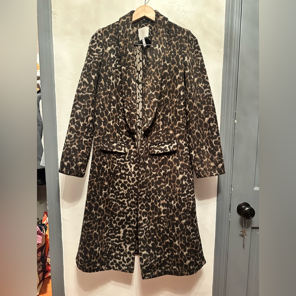 Leith Leopard Print Coat